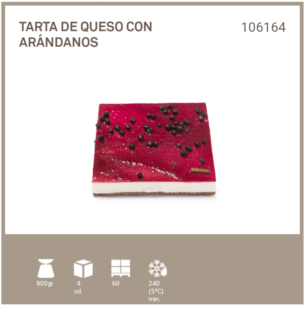 TARTA DE QUESO CON ARANDANOS