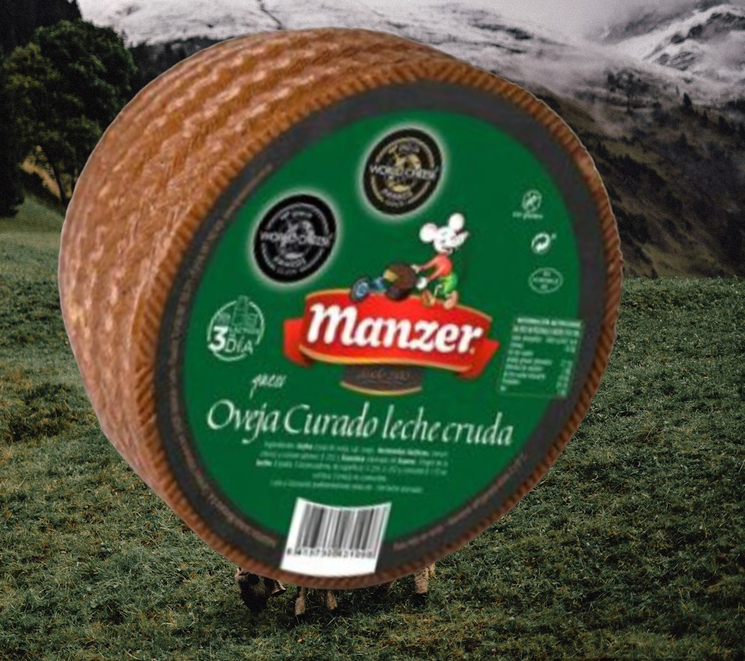 QUESO MANCHEGO MANZER (OVEJA LECHE CRUDA) ENTERO